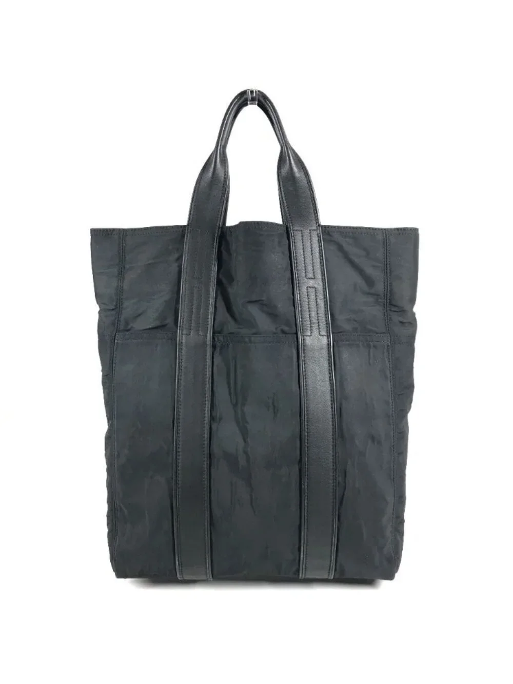 Hermes Tote Acapulco Cabas MM Nylon Black